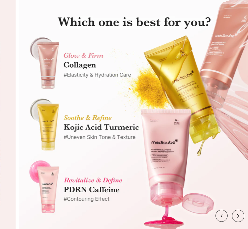 MEDICUBE PDRN Pink Caffeine Overnight Wrapping Mask