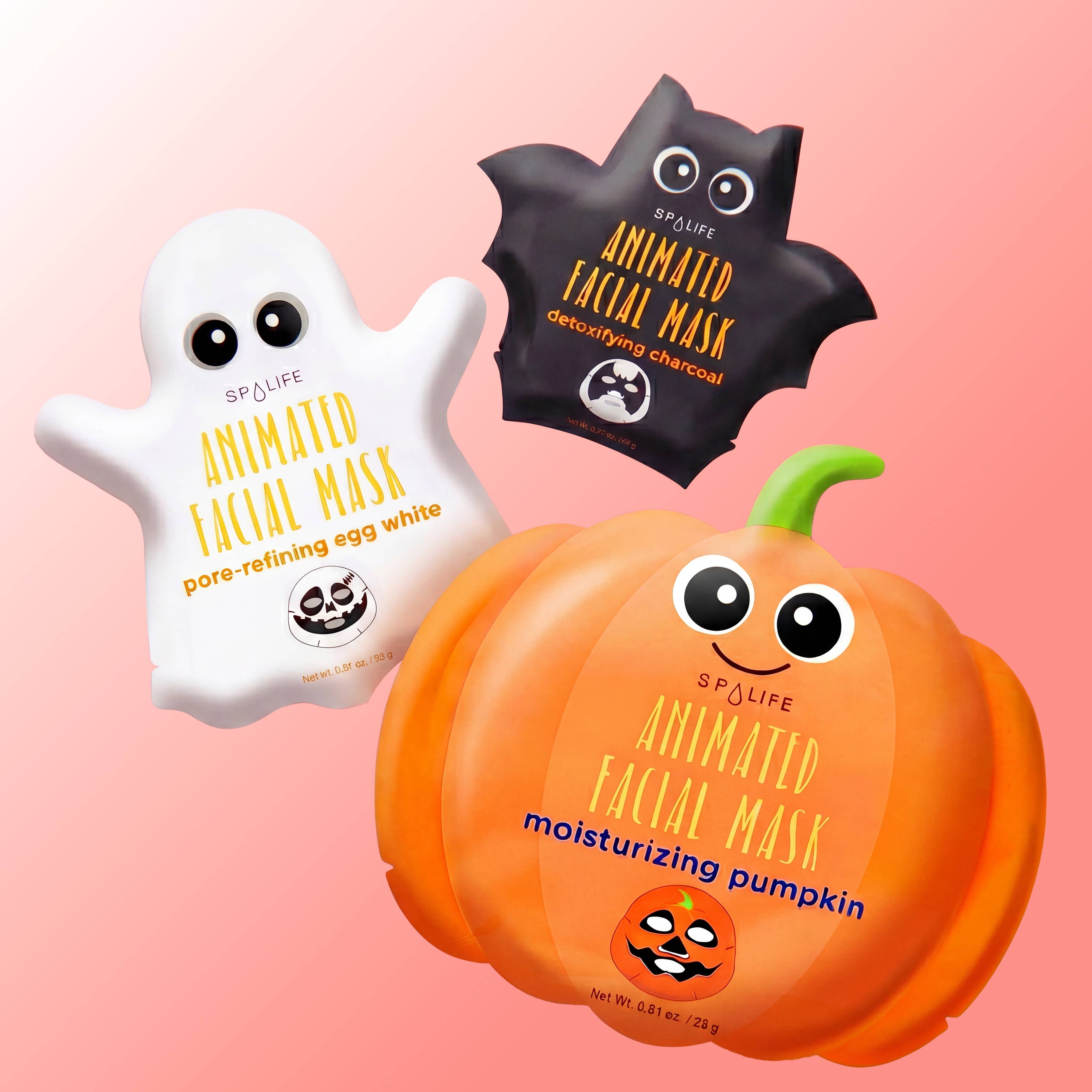 Korean Skincare Halloween Sheet Masks | Pumpkin, Ghost & Bat