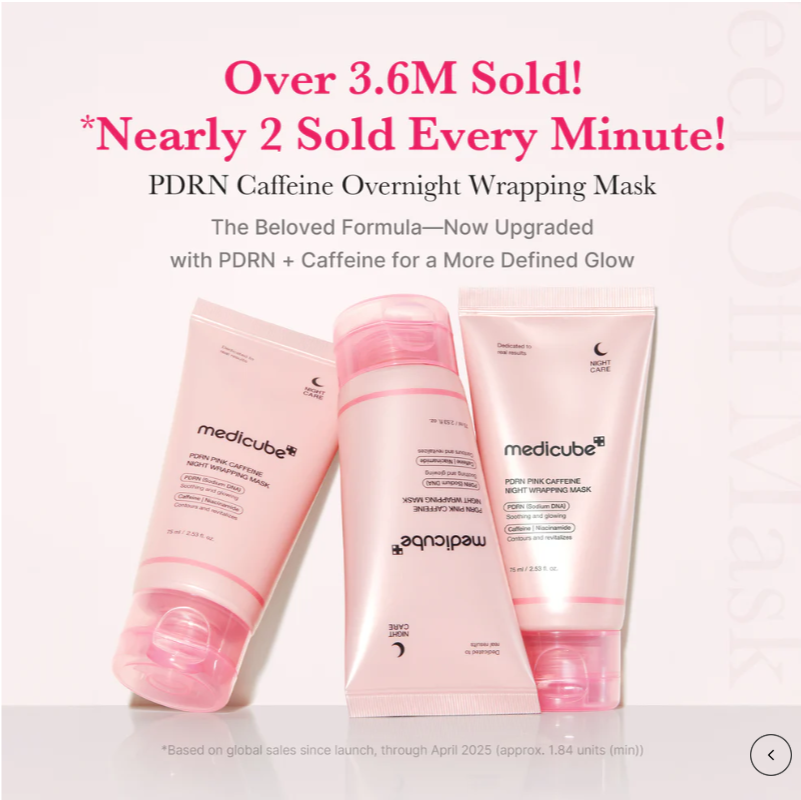 MEDICUBE PDRN Pink Caffeine Overnight Wrapping Mask