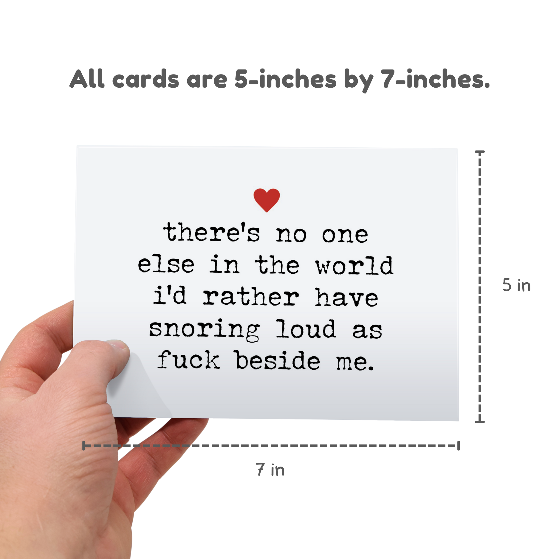 Snoring Loud As Fuck Heart  - Funny Valentine’s Day Cards
