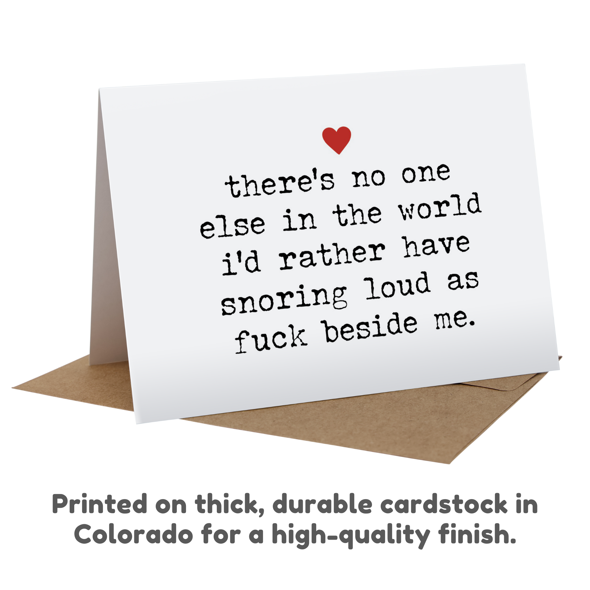 Snoring Loud As Fuck Heart  - Funny Valentine’s Day Cards