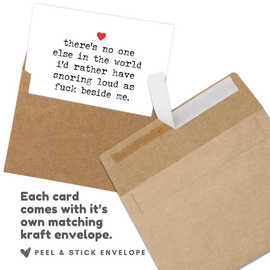 Snoring Loud As Fuck Heart  - Funny Valentine’s Day Cards