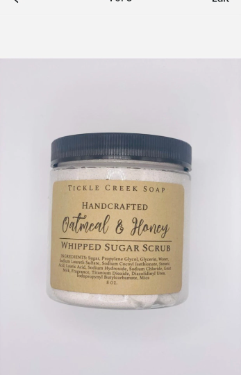 Whipped Sugar Scrub Oatmeal & Honey